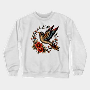 Traditional tattoo bird Crewneck Sweatshirt